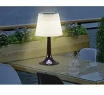 Konstsmide - Led Solar Outdoor Tischleuchte Assisi Aus Kunststoff Schwarz, H&ouml;he 36cm