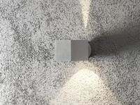 Konstsmide - Au&szlig;enwandleuchte Modena Eckiger Wandspot Up-down, H&ouml;he 9cm, Grau
