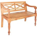 Batavia-sitzbank 98 Cm Mahagoni Massivholz Hellbraun Vidaxl