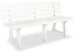 Gartenbank 145,5 Cm Kunststoff Wei&szlig; Vidaxl