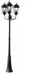 Xl Destock - Vidaxl Gartenlaterne 3-flammig 230 Cm Dunkelgr&uuml;n/schwarz Aluminium