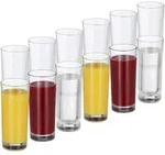 Relaxdays 12er Set Longdrinkgl&auml;ser, F&uuml;r Cocktails, Saft, Wasser, 300 Ml,