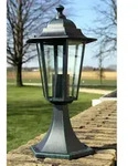 Gartenlaterne Dunkelgr&uuml;n/schwarz Aluminium Vidaxl