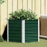 Garten-hochbeet Verzinkter Stahl 129x129x77 Cm Gr&uuml;n Vidaxl