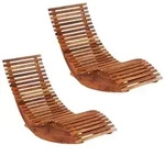 Vidaxl - Schaukelst&uuml;hle Sonnenliegen 2 Stk. Akazienholz