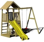 Wendi Toys - Kinderspielhaus, Kletterturm 'pelikan' Mit Rutsche, Kletterwand,