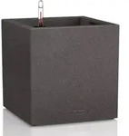 Lechuza Pflanzgef&auml;&szlig; Canto Stone 40 Low Graphitschwarz