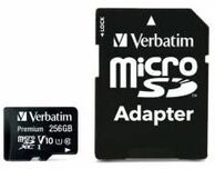 Verbatim Premium 256gb Microsdxc Class 10 Uhs-i Schwarz