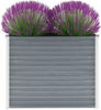 Garten-Hochbeet,Blumenkasten Verzinkter Stahl 100x40x77 cm Grau vidaXL