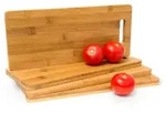 Schneidebrett Bambus, Mit Griff, Hbt: Ca. 1,5 X 35 X 15 Cm, K&uuml;chenbretter, 4er Set,