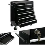 Arebos - Werkstattwagen Werkzeugwagen Rollwagen Werkzeugkiste Toolbox 5 F&auml;cher
