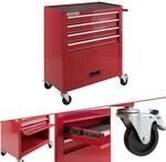 Werkstattwagen Werkzeugwagen Rollwagen Werkzeugkiste Toolbox 4 F&auml;cher - Arebos