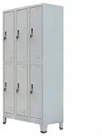 Schlie&szlig;fachschrank Mit 6 F&auml;chern Stahl 90x45x180 Cm Grau Vidaxl