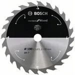 Bosch - Akku-kreiss&auml;geblatt Standard For Wood, 190 X 1,6/1,1 X 20, 24 Z&auml;hne,