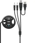 3-port Usb-einbau-hub Mit 2x 3,5-mm-audio-anschl&uuml;ssen, Zum Einbau In