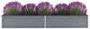 Garten-Hochbeet,Blumenkasten Verzinkter Stahl 320x80x45 cm Grau vidaXL
