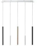Lampe Cembalo Led Pendelleuchte 5flg Alu/schwarz/braun 5x 4w Led Integriert, 362lm,