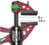 Einhandzwinge Quick 125 Extra Zwinge Leimzwinge Schnellspannzwinge - Piher