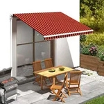 Markisenbespannung Canvas Orange & Braun 350x250 Cm Vidaxl