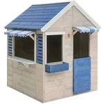 Wendi Toys Holz Spielhaus Delfin Natur 120x120x155 Cm