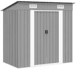 Gartenschuppen Grau Metall Vidaxl