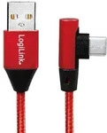 Logilink Cu0146 Usb 2.0-kabel, Usb-a Auf Usb-c, Stecker/stecker, Abgewinkelt,...