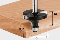 Abrundfr&auml;ser Hw Schaft 8 Mm D16,7/r2 (mit Anlaufkugellager) - Festool
