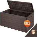 Casaria&reg; Gartenbox 280l Uv-best&auml;ndig Griffmulden Verschlussvorrichtung Balkon