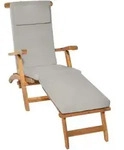 Beautissu Deckchair Auflage Loftlux Dc 175x45x5 Cmhellgrau, 175x45x5 Cm