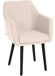 Besucherstuhl Utrecht Stoff Beige Schwarz