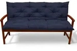Bankauflage Flair Br Dunkelblau, 100x100x10cm - Beautissu