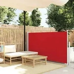 Ausziehbare Seitenmarkise 120&times;500 Cm Rot Vidaxl