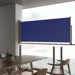 Einziehbares Seitenmarkise F&uuml;r Terrasse 100x300 Cm Blau