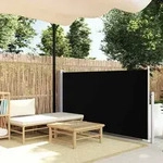 Ausziehbare Seitenmarkise 100&times;500 Cm Schwarz Vidaxl