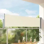 Vidaxl Patio Retractable Side Awning 80x300 Cm Cream