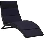 Sonnenliege Mit Auflage Poly Rattan Schwarz - Vidaxl