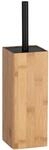 Wc-garnitur Padua Bambus, Wc-b&uuml;rstenhalter, Braun, Bambus Natur, Metall Schwarz -