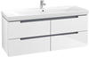 Villeroy und Boch Waschtischunterschrank xl Subway 2.0 A698, Farbe: Glossy White,