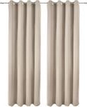 Amelie 2er Set Gardinen Amelie Bo, 140x245cm, Creme