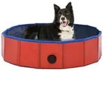 Hundepool Faltbar Rot 80&times;20 Cm Pvc Vidaxl