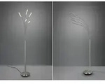 Led Stehleuchte Reed 5 Arme Metall Silber, Dimmbar - 195cm Hoch