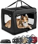 Lionto Hundetransportbox Faltbar, Stabile Stoffbox Mit Mesh-eins&auml;tzen, Ideal...