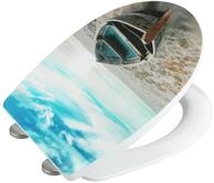 Wc-sitz Boat High Gloss, Thermoplast, Mehrfarbig, Thermoplast Mehrfarbig, Edelstahl