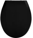 Wenko - Premium Wc-sitz Kos Schwarz, Thermoplast, Mit Absenkautomatik, Schwarz,
