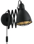 Eglo Wandleuchte Treburley E27 Schwarz-gold Stahl