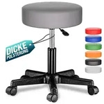 Rollhocker H&ouml;henverstellbar 10cm Polsterung 46-60cm Sitzh&ouml;he 360&deg; Drehbar &Oslash;35cm