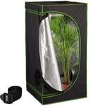 Relaxdays Growzelt, Hxbxt: 120x60x60 Cm, Reflektierende Innenfolie,