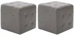 Pouf 2 Stk. Grau 30x30x30 Cm Kunstleder Vidaxl