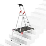 Hailo Stehleiter L80 Comfortline (4 Stufen) Im Set Mit Tp1 Treppenpodest