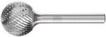 Hartmetall Fr&auml;sstift Kugel Kud &Oslash; 20x18 Mm Schaft-&oslash; 6 Mm Z3p Universal Mittel